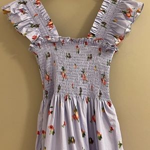 Hill House Home Ellie nap dress size XXS lavender cotton sateen ikat pri…